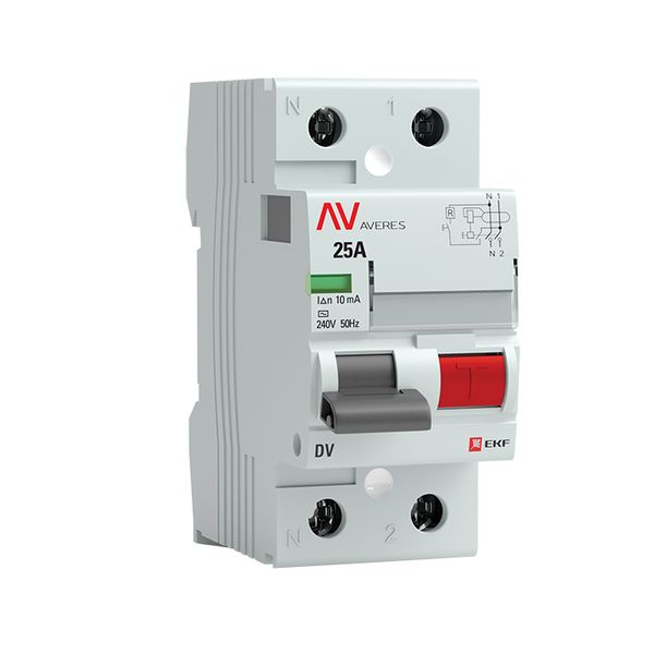 EKF rccb-2-25-10-ac-av Устройство защитного отключения DV 2P 25А/ 10мА (AC) EKF AVERES EKF rccb-2-25-10-ac-av Устройство защитного отключения DV 2P 25А/ 10мА (AC) EKF AVERES