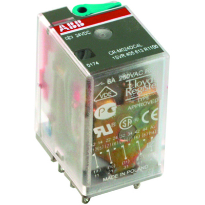 ABB 1SVR405613R0100 Реле CR-M024AC4L 24B AC 4ПК (6A), СИД индикация