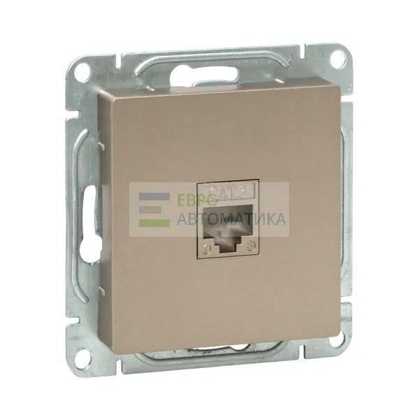 EKF UP1-SOC-RJ11 Механизм розетки RJ11, шампань Эпика EKF