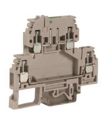 DKC ZDS400 DSS.4, зажим с 2 уровнями, верхний разъединяемый 4 кв.мм бежевый