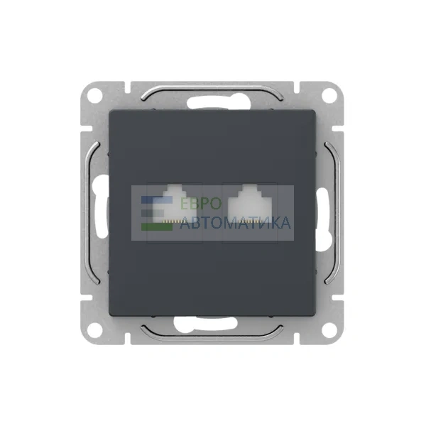 EKF UP1-SOG-2RJ45-6 Механизм розетки RJ45 - 2шт, (cat6), графит Эпика EKF