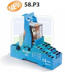 58P382300060SPA - Интерфейсный модуль (сборка 55.33.8.230.0010 + 99.02.0.230.98 + 94.P3SPA), электромеханическое реле; 3CO 10A; контакты AgNi; питание 230В AC; категория защиты IP20; безвинтовые клеммы Push-in; пластиковая клипса; LED + варистор