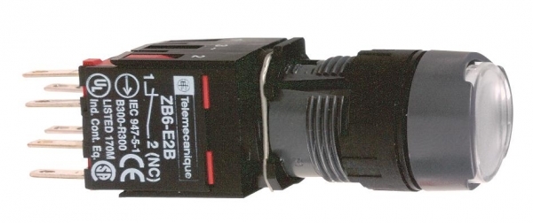 Schneider Electric XB6AW1B1B КНОПКА 16ММ 12-24В БЕЛАЯ XB6AW1B1B