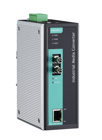 MOXA Конвертер IMC-101-M-ST-IEX Industrial Media Converter, multi mode, ST, t: 0/60, IECEx Certification Approval