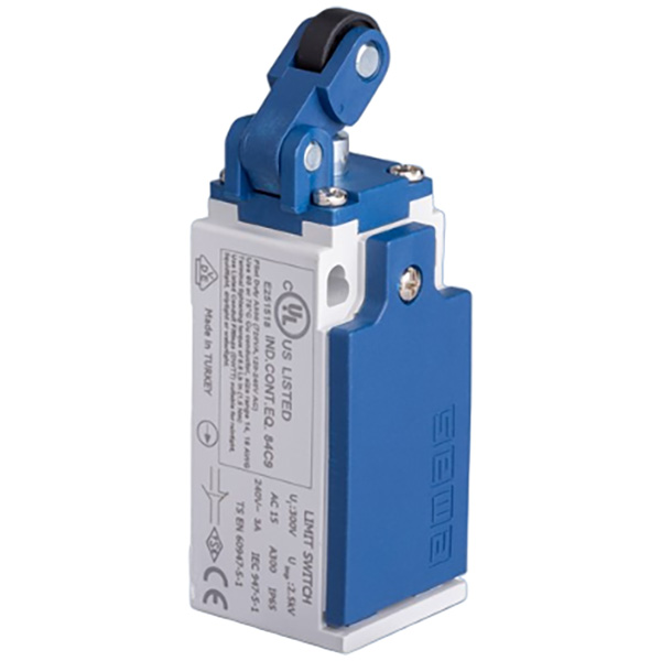 Концевой выключатель с пласт. консол. и пластм. рол. 14мм (2НО+1НЗ)