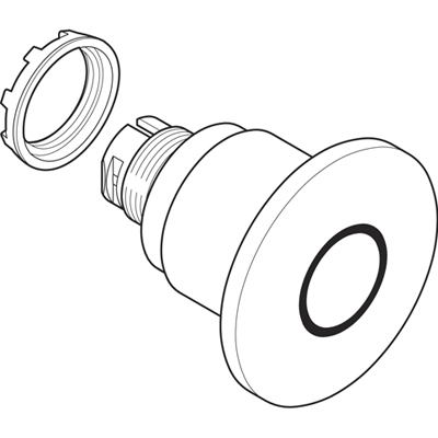 ABB 1SFA611514R1101 Кнопка MPMP4-11R ГРИБОК красная (только корпус) с подсветкой с усиленной фиксацией 60мм отпускание вытягиванием поворотом