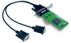 MOXA Плата CP-102EL-DB9M 2 Port PCIe Board, w/ DB9M Cable, RS-232, Low Profile