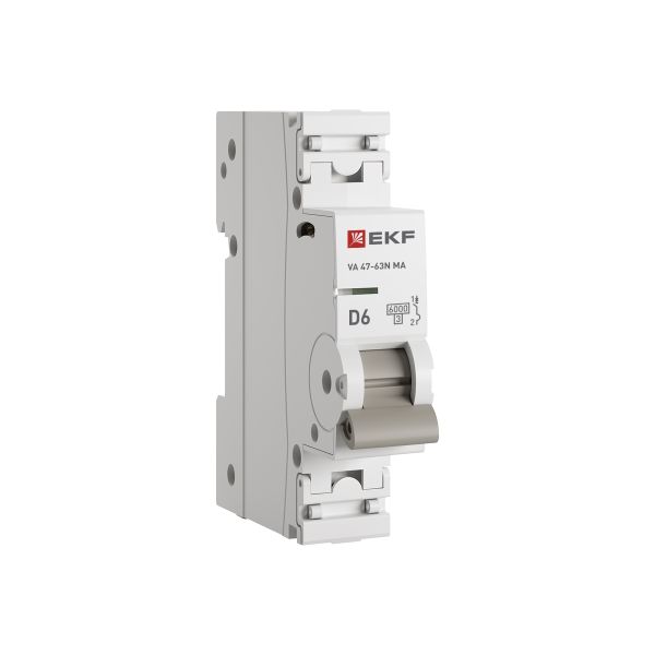 EKF M63MA616D Автоматический выключатель ВА 47-63N MA 1P 6А (D) 6кА без теплового расцепителя PROXIMA EKF EKF M63MA616D Автоматический выключатель ВА 47-63N MA 1P 6А (D) 6кА без теплового расцепителя PROXIMA EKF