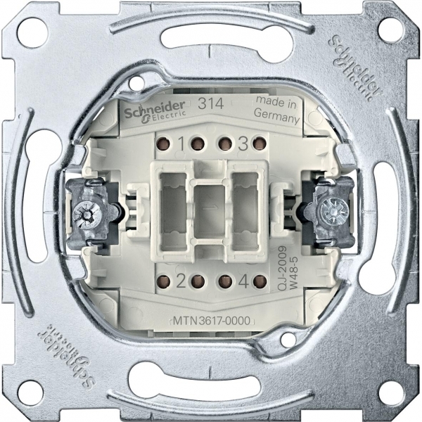 Schneider Electric MTN3617-0000 MERTEN МЕХАНИЗМ 1-полюсного перекрестного выключателя 16 AХ, QF