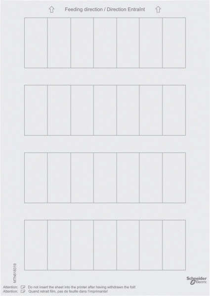 Schneider Electric MTN618319 SM,ЭТИКЕТКИ ДЛЯ 1-, 2- ИЛИ 4-КН.ВЫКЛ,БЕЛ