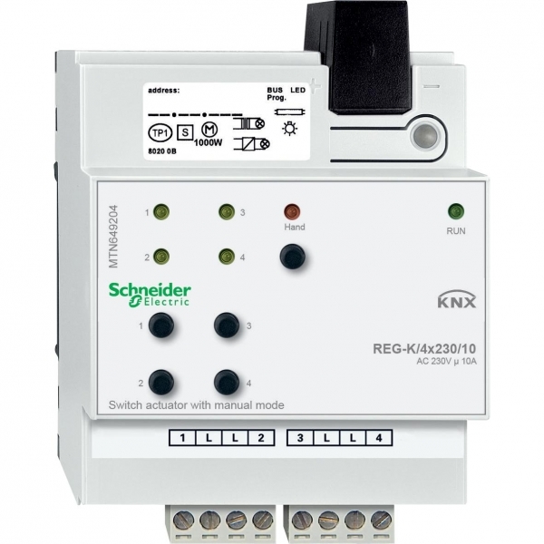 Schneider Electric MTN649204 АКТОР ДЛЯ ВЫКЛ REG-K/4X230/10 С РУЧН УПР