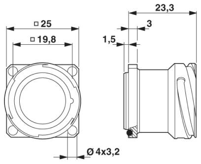 Phoenix contact 1627179 TU-17P1NC2WB00 Аппаратн. соединитель, передняя стенка