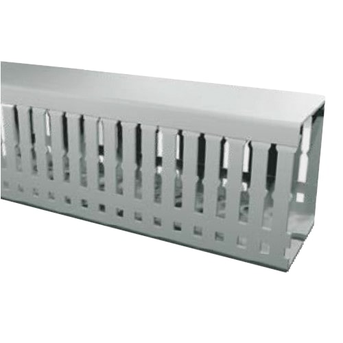 KLEMSAN 5556060WS KKD 6060; Перфорированный короб с крышкой, 60x60 (Широкий шаг перфорации) (ШxВ) Серый