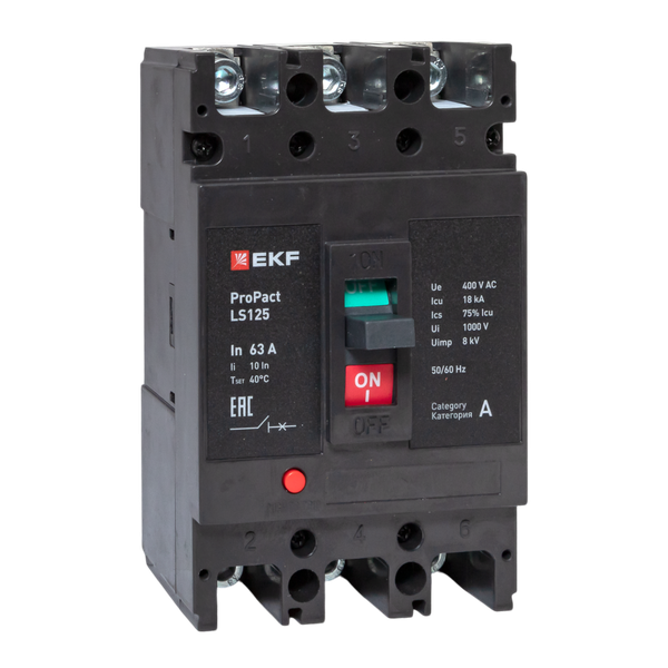 EKF mccb-125-18-3-63-ls Автоматический выключатель LS125 18кА 3P 63А ProPact EKF