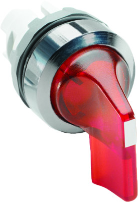 ABB 1SFA611204R2101 Переключатель M2SS5-21R (длинная ручка) красный 2-х позиционный с подсветкой (только корпус) 90# с фиксацией