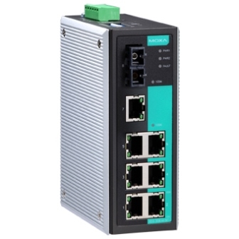 MOXA Коммутатор EDS-308-S-SC-T Ethernet switch,with 7 10/100 BaseTx ports,1 single mode 100Fx,t:-40/+75C