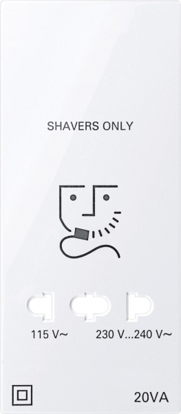 Schneider Electric MTN213625 MERTEN НАКЛАДКА розетки д/электробритв, АКТИВ. БЕЛЫЙ, SM