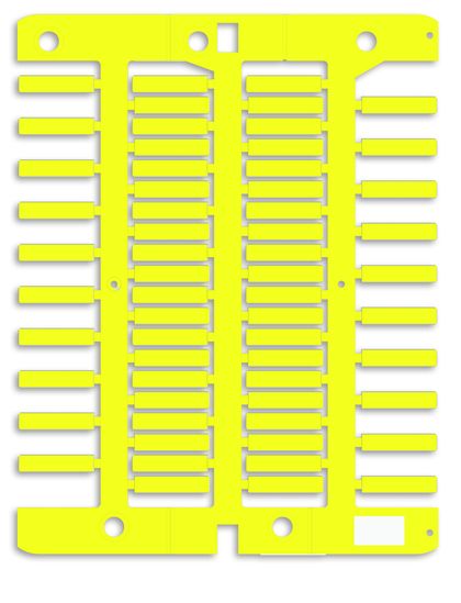 DKC NUT18Y Маркировка для провода, жесткая, для трубочек. 4х18мм. Желтая