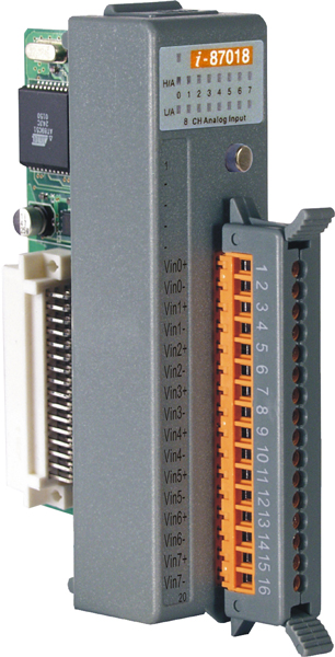ICP DAS Модуль I-87018-G CR 8-channel thermocouple input module Gray color