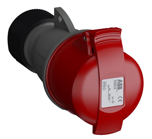 ABB 2CMA102040R1000 Розетка кабельная Easy&Safe 332EC6,32А,3P+E,IP44,6ч