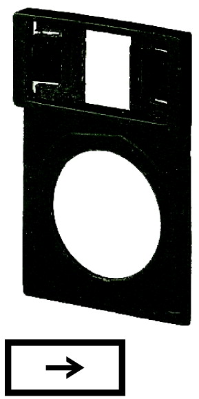 Держатель шильдика , знак  , <- (Q25TS-32)