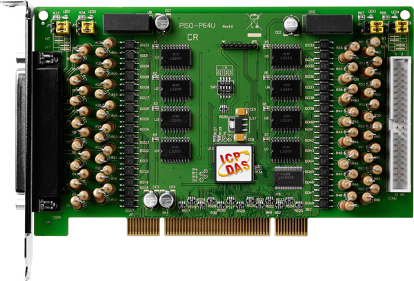 ICP DAS Плата PISO-P64U-24V CR Universal PCI, 64-channel Optically Isolated Digital Input Board. (RoHS) Includes one