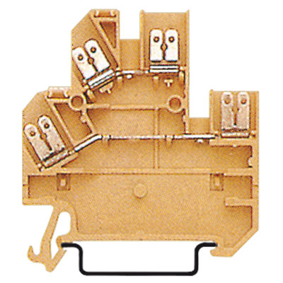 Weidmuller 217160000 DK 4SS/35 FF 4X6.3/2.8 Исполнение: SAK-серия, Проходная клемма, Расчетное сечение: 2.5 мм.кв, Соединение ножевого типа, Шина
