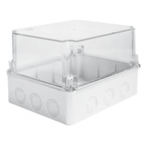 KLEMSAN 690480 Распределительная коробка с перфорацией под выдавливание IP54 - высокая прозрачная крышка KJTO 1511-D Halogen Free