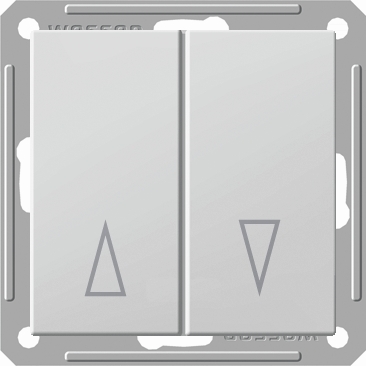 Schneider Electric VS416-253-5-86 W59 2-клавишный ВЫКЛЮЧАТЕЛЬ, с механич. блокировкой для жалюзи,механизм,МАТ.ХРОМ