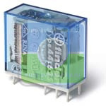 FINDER Миниатюрное универсальное электромеханическое реле; монтаж на печатную плату или в розетку; выводы с шагом 5мм; 2СO 10A; контакты AgSnO2; катушка 28В DC; степень защиты RTII(арт.446290284000)