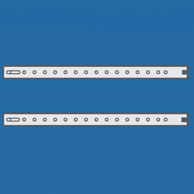 DKC R5SOE345 Направляющие, для горизонтальных разделителей, Г=345мм, 1 упаковка - 2шт.