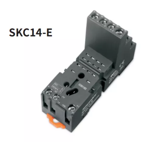 SHENLER SKC14-ST Цоколь SKC14-ST, 8A(300V), push-in, черный, на рейку DIN35/панель, для RKE, RKF, R4N, MY4, 55.34, KMY4, PT4, RCM5