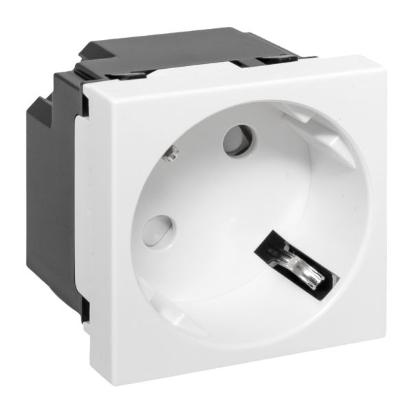 EKF E2MR16-028-10-45-SL Розетка 45х45 с зазем. 45 градусов, быстрозажимные клеммы, белая EKF
