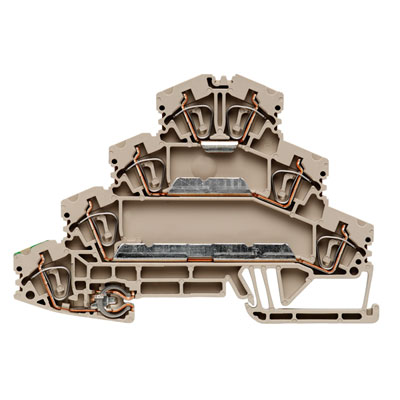 Weidmuller 1768000000 ZMAK 2.5 Исполнение: Соединительная клемма двигателя, Пружинное соединение, 2.5 мм.кв, 400 V, Темно-бежевый