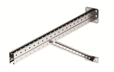 DKC BBS4170HDZ Консоль для тяжелых нагрузок 700 мм с  укосиной, горячеоцинкованная