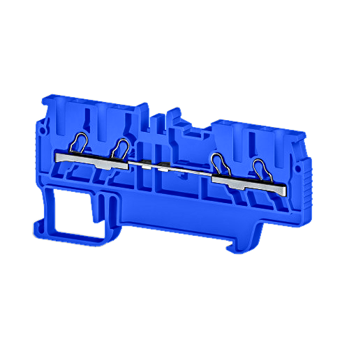 KLEMSAN 307021 Клеммник пруж.быстрозажимной (Push in), 4-х выводной, 1,5мм.кв., (синий); PYK 1,5MС