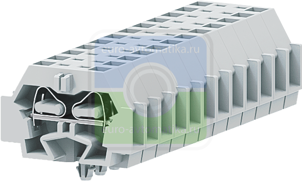 SUPU 242313 Клемма TB 1-1 с бок. подключ. с защелк. ножками, светло-серая