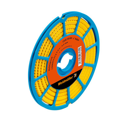 Weidmuller 1868811600 CLI C 1-6 GE/SW 79 CD Исполнение: CableLine, Маркировка проводов и кабелей, 3 - 5 мм.кв 6 x 4.2 мм.кв желтый