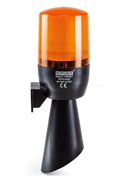 Сигнальная колонна маячкового типа, желтая, с зуммером, 12-24В пост/переменного тока