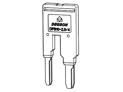 DEGSON 11060000555 DFB10-3.5-11-00A(H), Перемычка DFB для клемм DS, 10П, 1.5 мм.кв., серый, шт
