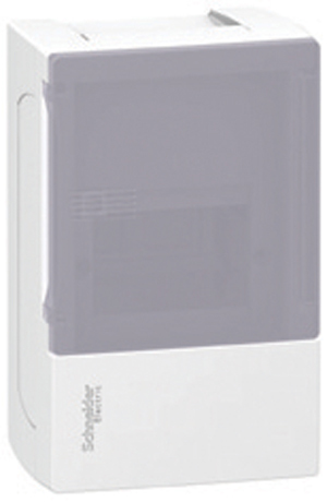 Schneider Electric MIP12104 MINI PRAGMA ЩИТ НАВЕСНОЙ С БЕЛОЙ ДВ. 1РЯД/4МОД,IP40,IK07,50А,2 клеммы,Италия