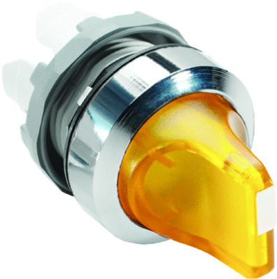 ABB 1SFA611210R2103 Переключатель M3SS1-21Y (короткая ручка) желтый 3-х позиционныйс подсветкой (только корпус) с фиксацией