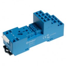 FINDER Розетка с винтовыми клеммами (с зажимной клетью) для реле 55.32, таймера 85.02; в комплекте металлическая клипса 094.51; версия: синий цвет (арт.9462SMA)