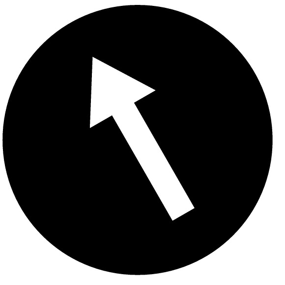 Кнопочный шильдик , черный , грибовидный, Значок стрелки (M22-XDP-S-X8)