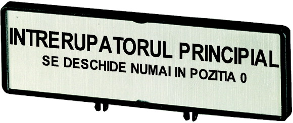 Держатель с табличкой;+ табличка;открывать главный выключатель только в положении 0;на RO;для T0;T3;P1 (ZFS73-T0)