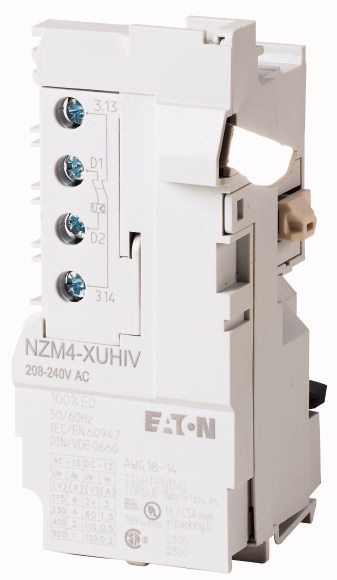 Расцепитель минимального напряжения , 12В DC , +2 НО доп контакта (NZM4-XUHIV12DC)