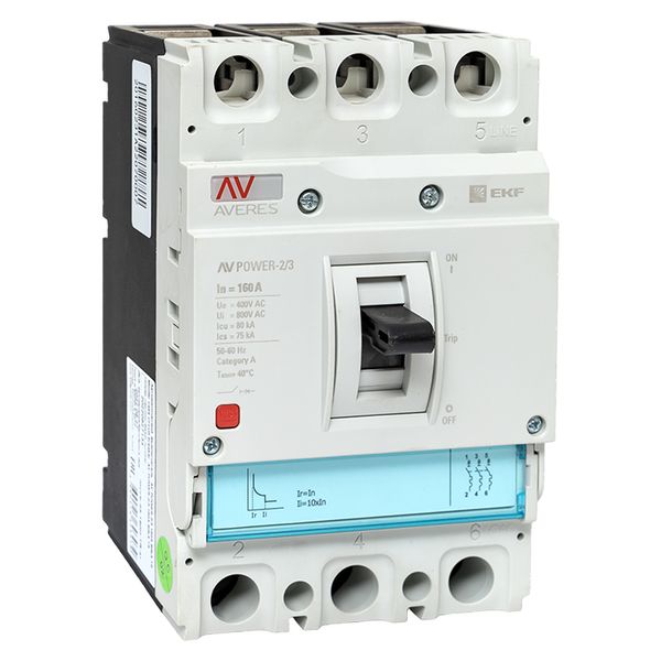 EKF mccb-23-160H-TR-av Автоматический выключатель AV POWER-2/3 160А 80kA TR EKF AVERES