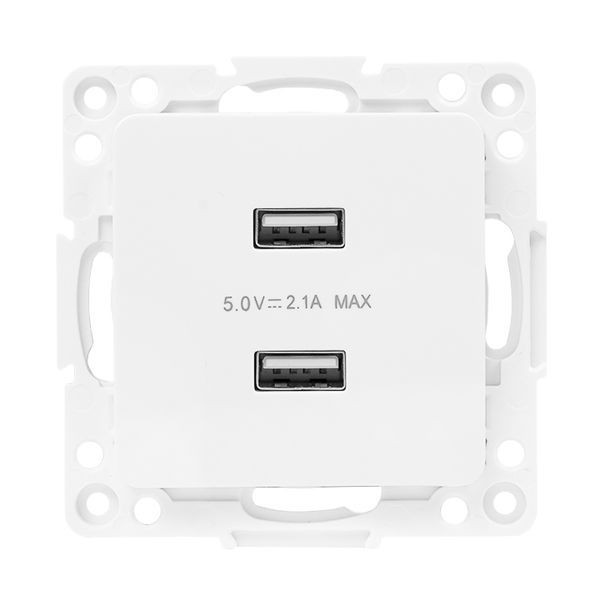 EKF EYR16-028-10-2USB Стокгольм Механизм Розетки USB 2-местной 2,1А винтовые клеммы белый EKF PROxima