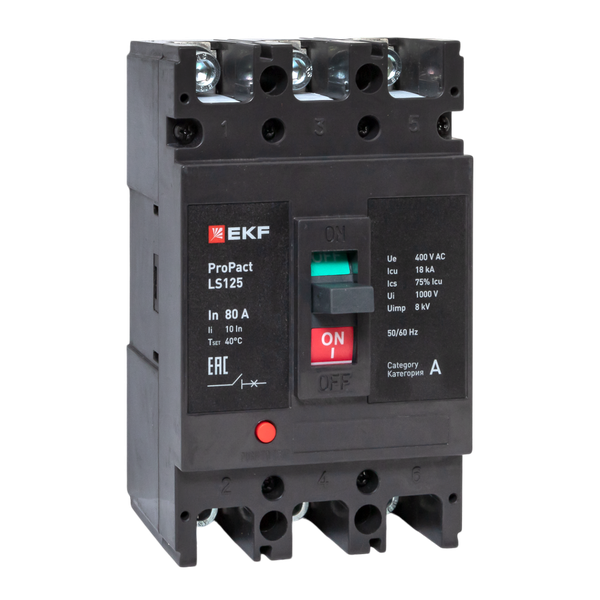EKF mccb-125-18-3-80-ls Автоматический выключатель LS125 18кА 3P 80А ProPact EKF