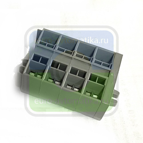SUPU 254204 Клемма TB 2-2 на DIN рейку с фикс. фланцами в сборе, 4 конт., сеч 2.5мм2, сер., шт